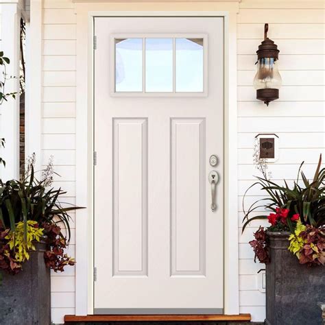 Featuring galvanized steel facings, they are factory-primed for easy finishing and have mitered top corners to prevent water absorption. . 36x80 outswing exterior door